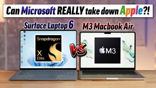 Apple M3 MacBook Air vs Snapdragon X Elite Surface Laptop (Video)
