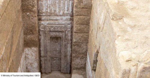 L'Œil de GEO: derrière une fausse porte en granit, les archéologues découvrent le tombeau d'un prince égyptien oublié