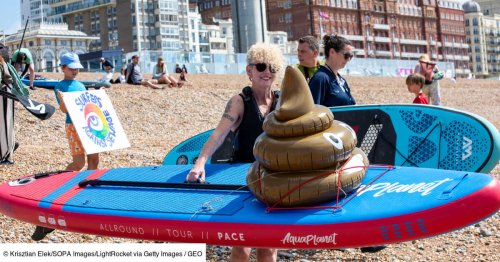 L'Œil de GEO: les surfeurs britanniques font face à un ennemi fétide dans l'eau