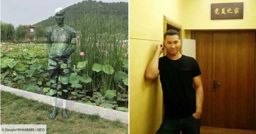 L'homme invisible : ce peintre chinois disparaît comme par magie dans le paysage naturel pour inciter à sa protection