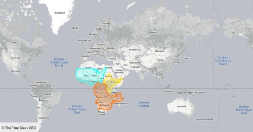Connaissez-vous véritablement la taille des pays ? Cette carte vous permet de visualiser leur superficie sans déformation