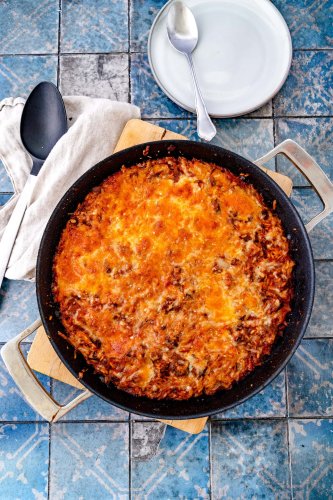 Bologneserisotto aus dem Ofen