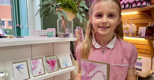 Berkshire girl, 7, creates incredible watercolour cards and some people can't believe she did them