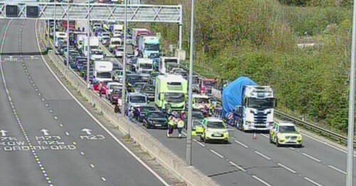Multi-vehicle M23 crash sees six people rushed to hospital as air ambulance called
