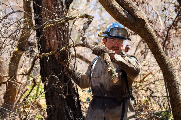 A California Conservation Corps firefighter