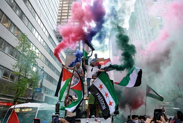 Manifestazione a sostegno della Palestina a Manhattan
