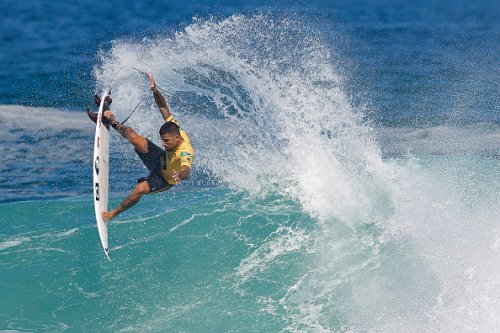 Filipe Toledo of Brazil surfs during the heats 4 - Opening Round of...