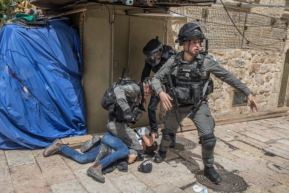 Palestinian Demonstrator Arrested by Israeli Police