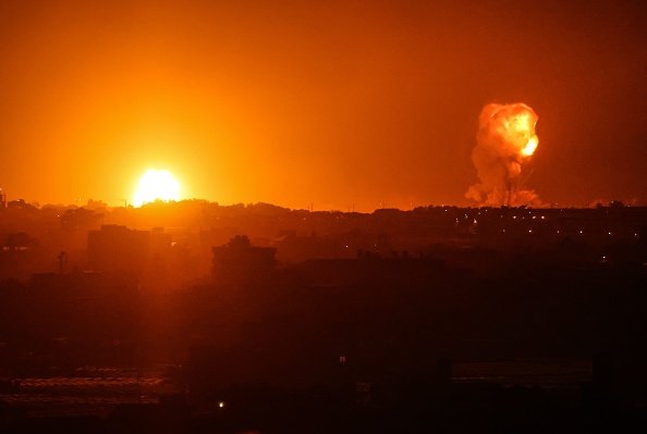 Fire From Israeli Air Strikes in Rafah