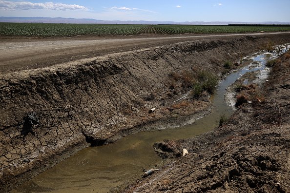 An irrigation canal in Central Valley