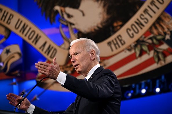 Democratic Presidential candidate and former US Vice President Joe...