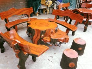Chuyên sản xuất các loại bàn ghế đá giả gỗ - Ghế Đá Nam Sơn