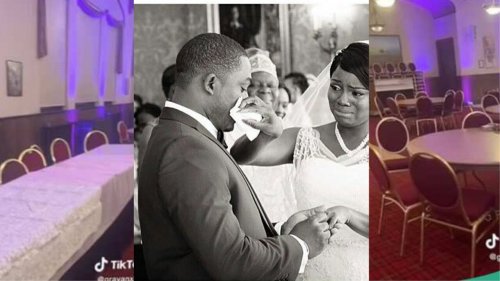 Couple cry as no one attended their wedding after spending Ghc 338,298 (Video)