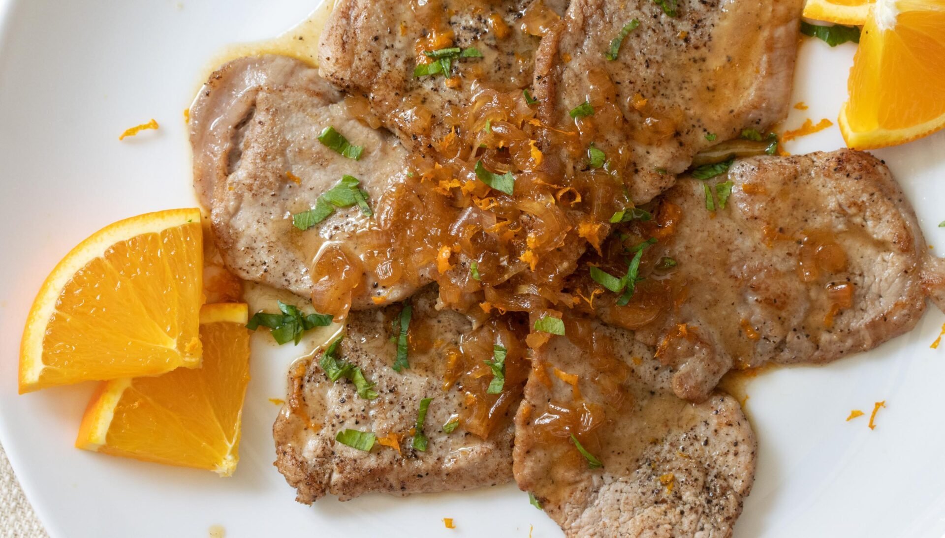 Pork Tenderloin Scaloppine with Balsamic Citrus Sauce