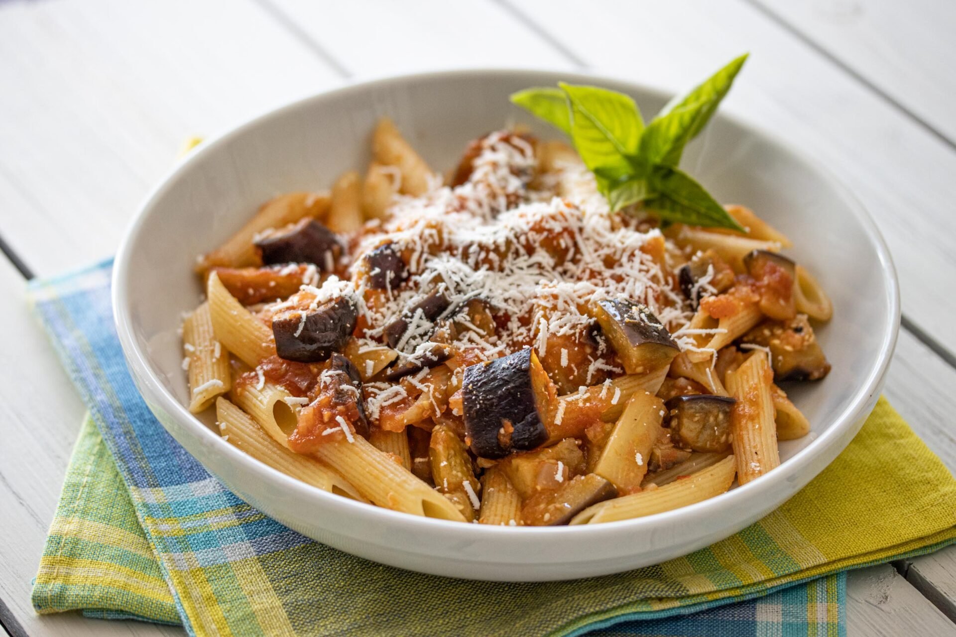Eggplant, Pasta, and Ricotta Salata – Summer In A Plate
