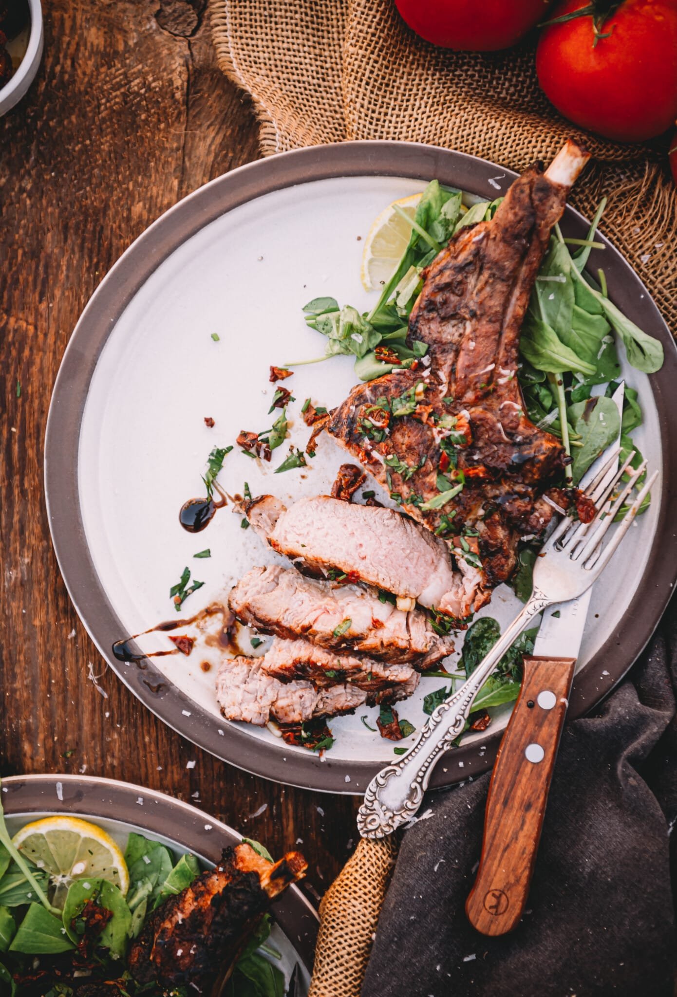 Grilled Veal Chops with Sun-dried Tomato Gremolata