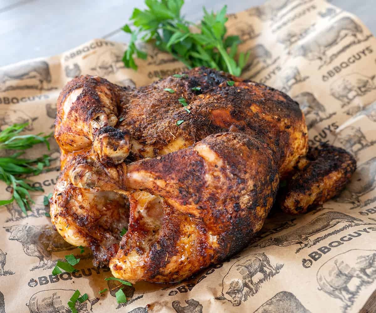 3 Ingredient Grilled Whole Chicken