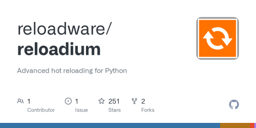 GitHub - reloadware/reloadium: Advanced hot reloading for Python