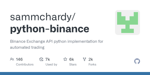 GitHub - sammchardy/python-binance: Binance Exchange API python implementation for automated trading