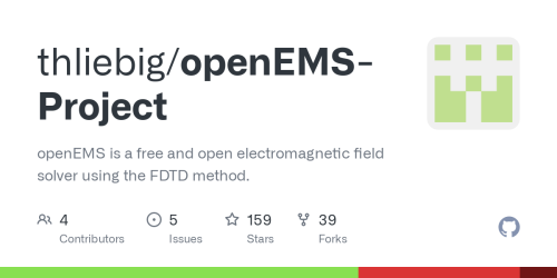 GitHub - thliebig/openEMS-Project: openEMS is a free and open electromagnetic field solver using the FDTD method.