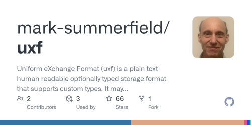 Github mark summerfield uxf uniform exchange format uxf is a plain 