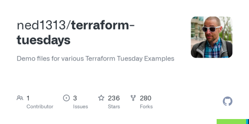 GitHub - ned1313/terraform-tuesdays: Demo files for various Terraform Tuesday Examples