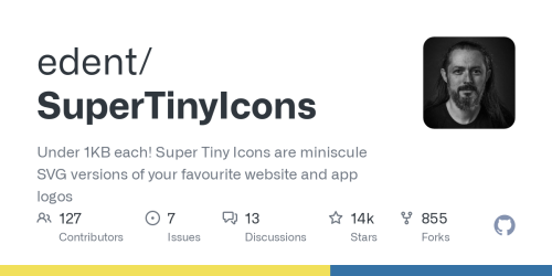 GitHub - edent/SuperTinyIcons: Under 1KB each! Super Tiny Icons are miniscule SVG versions of your favourite website and app logos