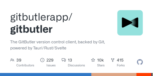 GitHub - gitbutlerapp/gitbutler: The GitButler version control client, backed by Git, powered by Tauri/Rust/Svelte