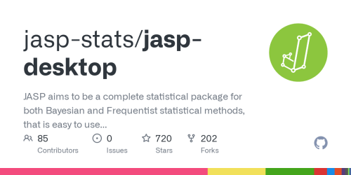 GitHub - jasp-stats/jasp-desktop: JASP aims to be a complete statistical package for both Bayesian and Frequentist statistical methods, that is easy to use and familiar to users of SPSS