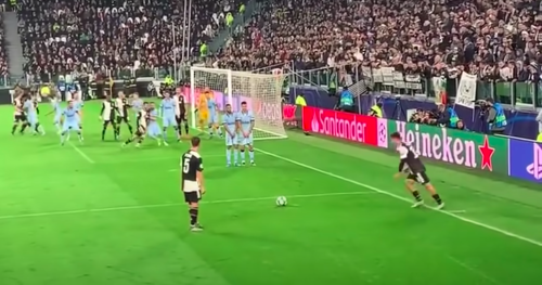 Fan footage of Dybala’s free-kick v Atletico is one of the most perfect football videos ever