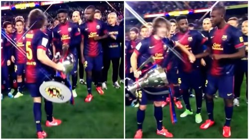 Alex Song thinking Puyol wanted him to lift La Liga trophy may never be topped for awkwardness