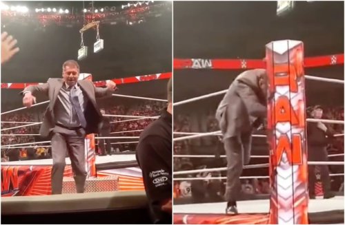 Fan footage of Vince McMahon’s recent WWE TV jump nearly ended horribly