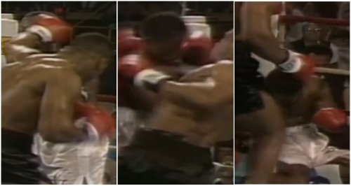 Mike Tyson’s sensational KO of Marvis Frazier aged 20 looks even more brutal in slow motion