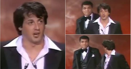 Video of Muhammad Ali surprising Sylvester Stallone at the 1977 Oscars will never get old