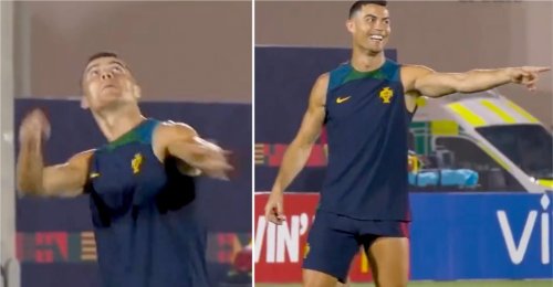 Portugal's Cristiano Ronaldo seems to have invented skill in World Cup training