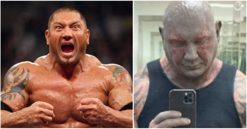 WWE: Batista looks absolutely shredded once again whilst filming Guardians of the Galaxy 3
