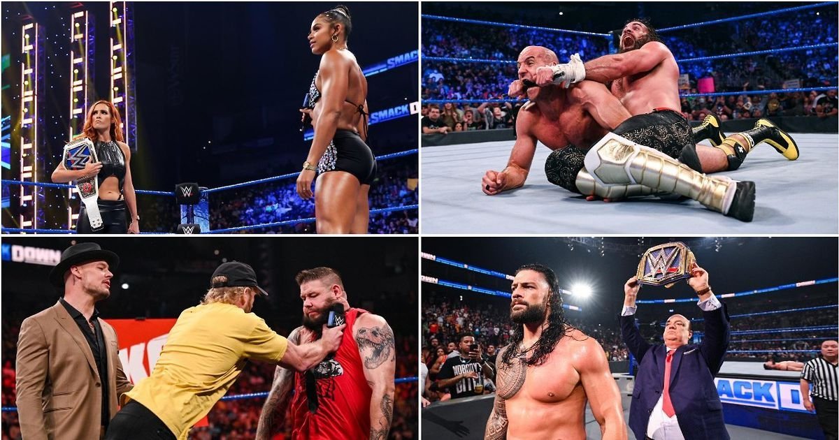 Wwe Smackdown Results Roman Reigns Defends Logan Paul Appears Seth Rollins Snaps Flipboard