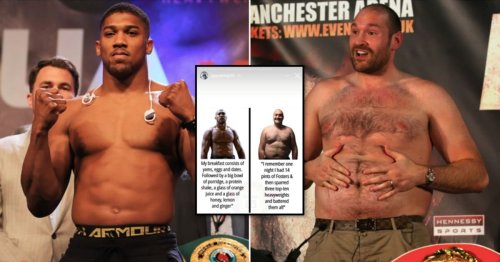 Tyson Fury posts brilliant Instagram story comparing his & Anthony Joshua's lifestyle