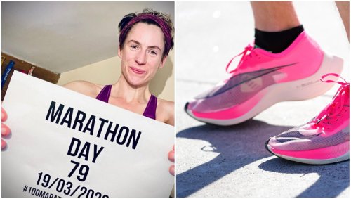 Ultra-runner Kate Jayden set marathon world record with broken knee