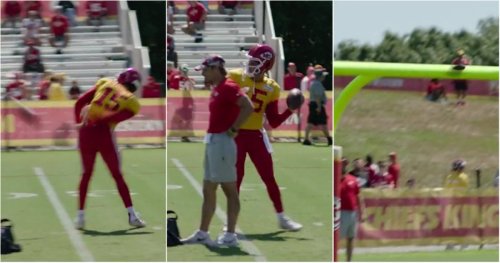 Patrick Mahomes pulls off two insane trick throws during Kansas City Chiefs training camp