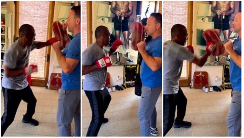 Sugar Ray Leonard shows he’s still got it at age 66 by doing a workout on the pads