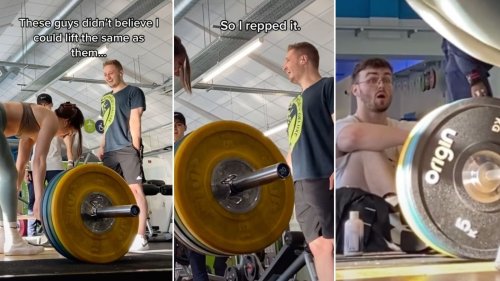 The moment female fitness influencer left male gym-goers stunned with insane deadlift