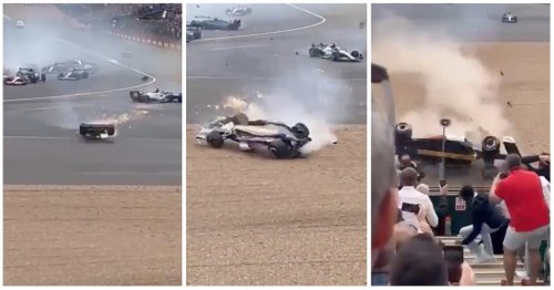 Terrifying fan footage of Zhou Guanyu’s horror crash at Silverstone has emerged