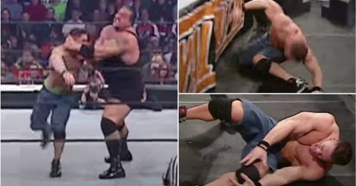 John Cena suffered one of the nastiest looking knee injuries in Royal Rumble history in 2004