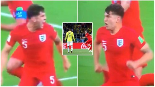 John Stones’ reaction to England beating Colombia on penalties is still epic four years later
