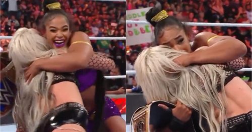 Emotional footage of Bianca Belair & Liv Morgan after Raw win is honestly lovely