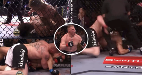 Brock Lesnar was ‘trying to end’ Frank Mir at UFC 100 as brutal footage re-emerges