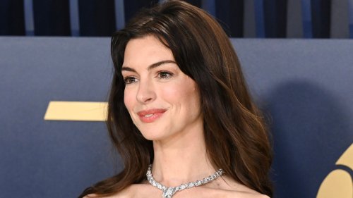 Anne Hathaway Is a Totally New Woman With a Faux Pixie and Dark Makeup