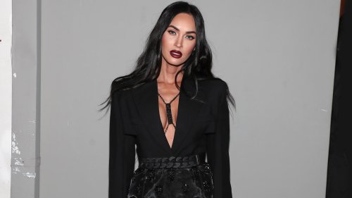 Megan Fox Just Wore a Lace Crop Top That Literally Says ‘SEX’ On It