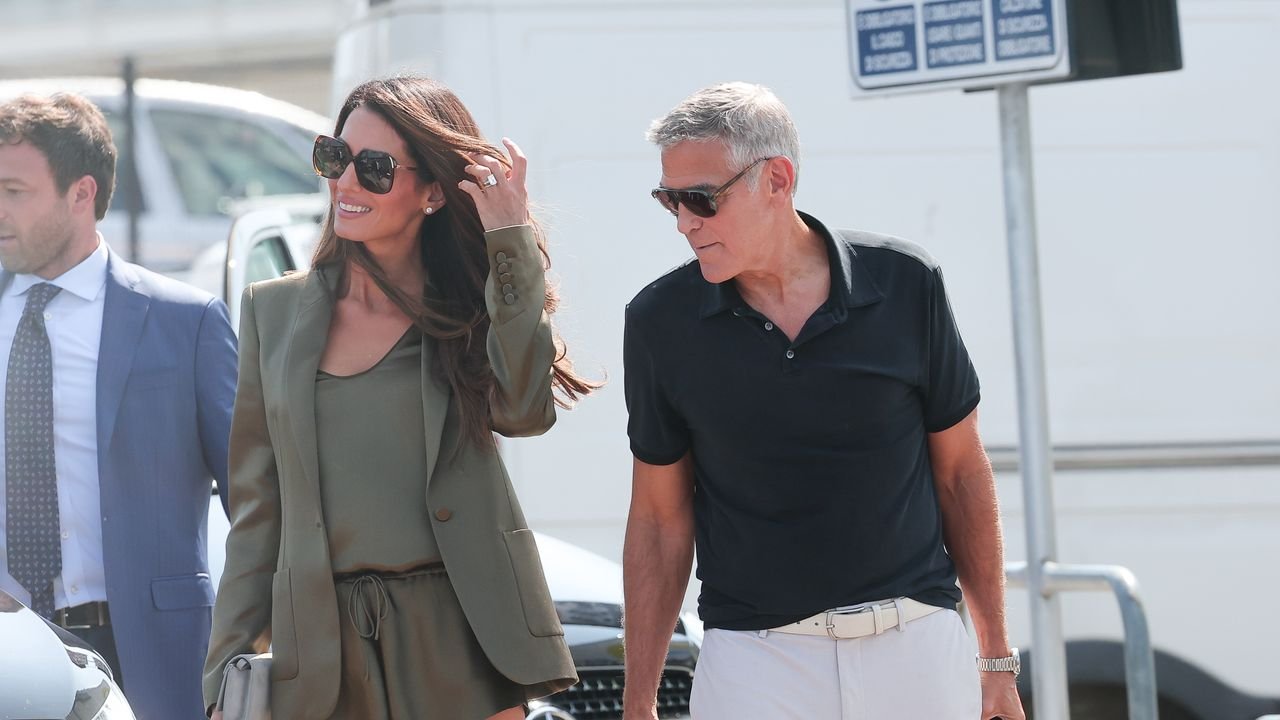 Amal Clooney Proves Satin Shorts Aren’t Just for Summer in Venice